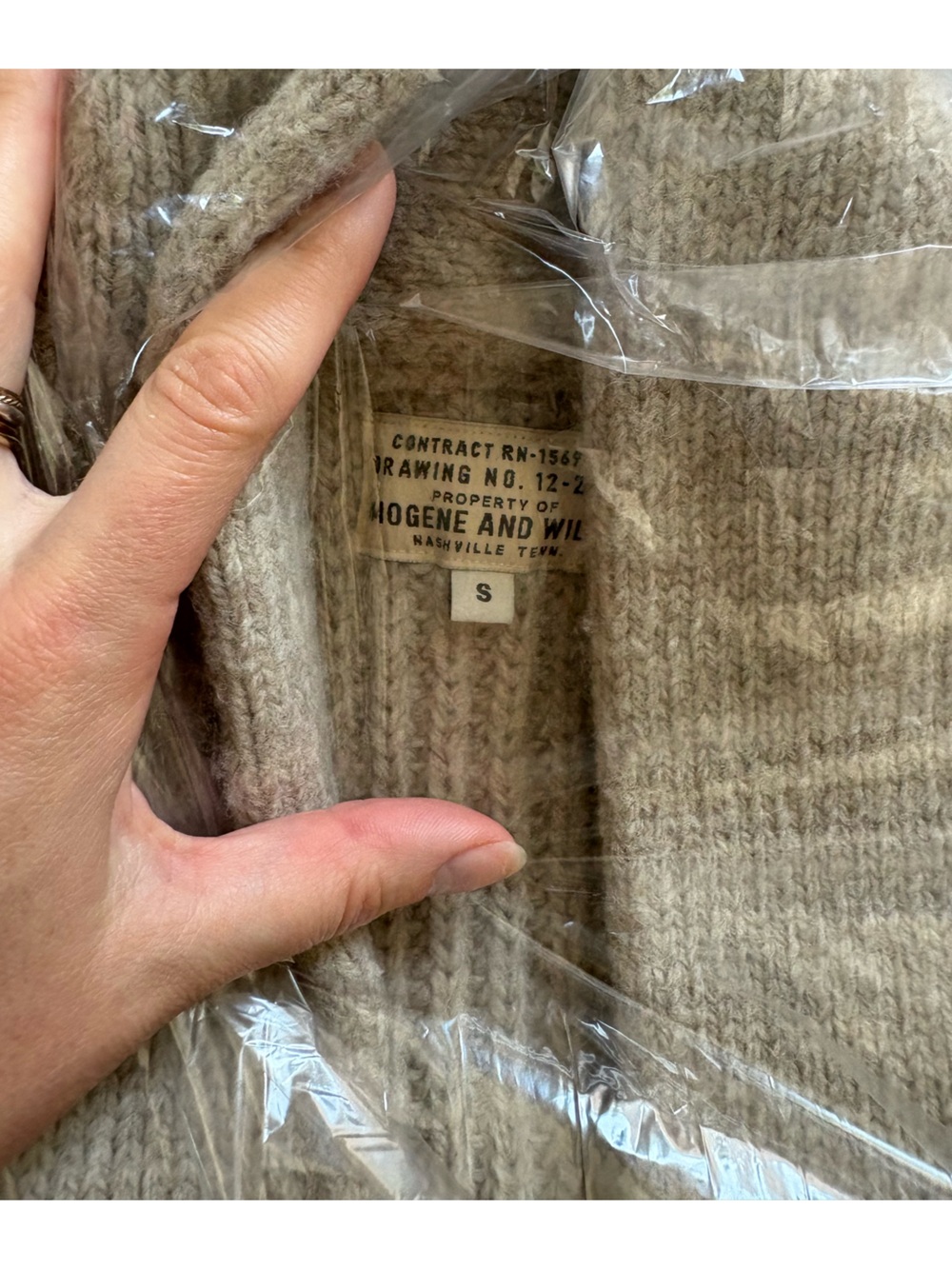 Imogene + Willie Clara Cardigan Japanese Wool oatmeal Small babaa